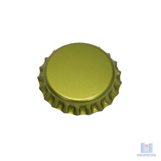 Tampinha ou rolha metálica dourada 26mm para garrafas de cerveja