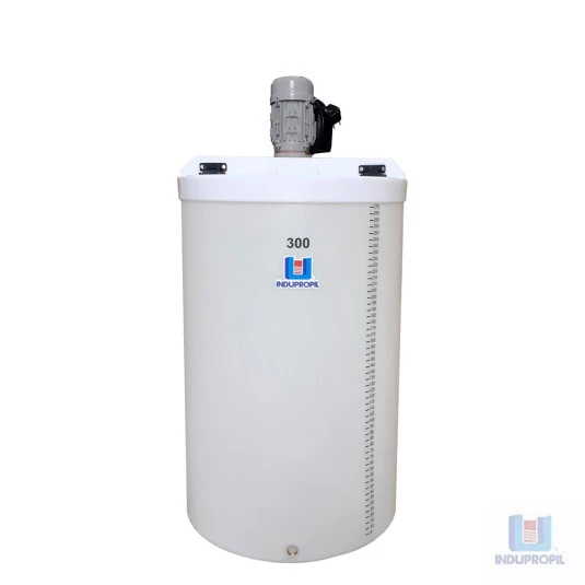 Tanque Mistura de Detergentes 300 Lts PE Branco com Agitador Cowles e Inversor