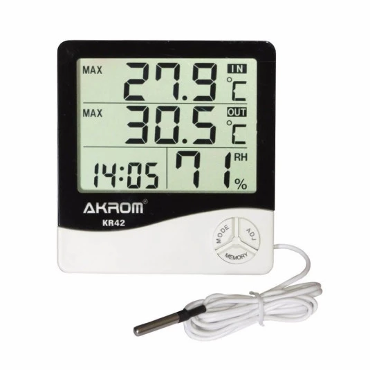 Termo-higrômetro Digital Temp. Interna/Externa - KR42