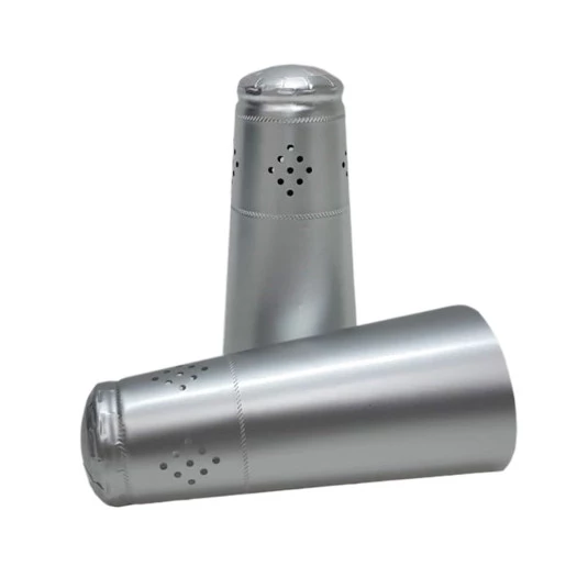 Cápsula Alupoli para Garrafa de Espumante Prata - 34X120X50