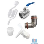 Kit de Acessórios em Aço Inox para Fermentador Cônico - BSP 3/4