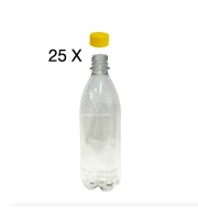 25 garrata pet 500ml com tampa amarela