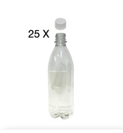 25 garrafas pet 500 ml com tampa branca