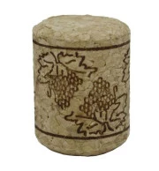 Rolha Cortiça Aglomerada Cacho de Uva Reta 32x24