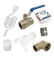 Kit de Acessórios Metal 1/2" para Fermentador Cônico