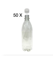 50 garrafa pet 500 ml tampa branca