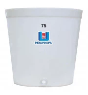 Fermentador de Uva PP Tronco Cônico Bege 75 Litros