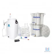 Kit Cervejeiro 2 Caldeirões de Alumínio com Bombona - 40 Litros