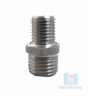 Niple Redução Inox 304 - BSP 1/4” x 7/16"