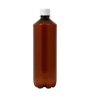 Pacote 78 Garrafas Pet Slim 1 Litro Âmbar C/ Tampa