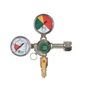 Regulador Pressão CO2 Chopp em Latão com Válvula de Alívio - 1 Saída