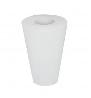 Rolha Cônica de Silicone c/ Furo 12mm para Envasadora Contra Pressão - 16x28x40