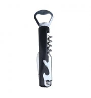Saca-rolhas em aço inox e plástico L3,5xP1,3xA13,8cm
