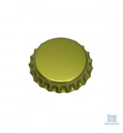 Tampinha ou rolha metálica dourada 26mm para garrafas de cerveja