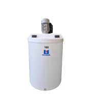 Tanque Mistura de Detergentes160 Lts PE Branco com Agitador Cowles e Inversor Fundo Plano