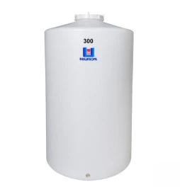 Pipa Polietileno Fundo Plano Rotomoldada 300 Litros Branca