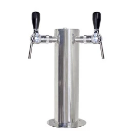 Torre Chopp Inox Plus Com 2 Torneiras Belgas