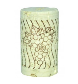 Pacote 100 Rolhas Cortiça Aglomerada Reta Silktop Cacho Uva