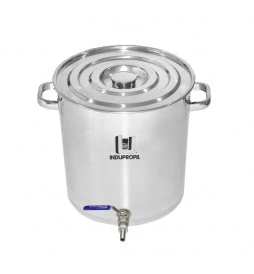 Caldeirão Cervejeiro Aço Inox nº 35 com Válvula Inox - 32 Litros