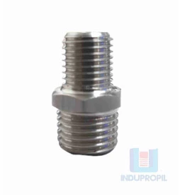 Niple Redução Inox 304 - BSP 1/4” x 7/16"