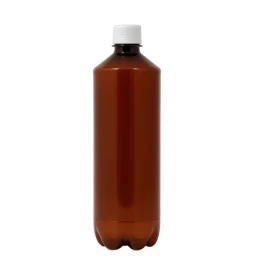 Pacote 78 Garrafas Pet Slim 1 Litro Âmbar C/ Tampa