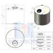 Tanque PP Cilíndrico Fundo Plano 2.500 Litros