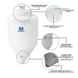 Fermentador Cônico Rotomoldado 75 Litros Branco 