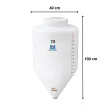 Fermentador Cônico Rotomoldado 75 Litros Branco 