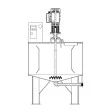 Tanque Misturador em PP com Agitador Cowles 150 Litros