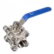 Válvula Esfera Tripartida Inox 304 - Rosca 3/4"