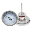 Kit Termômetro Bimetálico Inox Haste 60mm