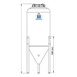 Pé Inox para Fermentador Rotomoldado 50 e 75 Litros