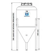 Pé Inox para Fermentador Rotomoldado 50 e 75 Litros