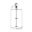 Tanque Mistura de Detergentes 500 Lts PP Bege Conico com Agitador Cowles Duplo