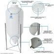 Fermentador Cônico Roto Plus 150 Litros Branco
