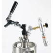 Tampa Para Growler (Barril) Em Inox com Terminais Ball Lock
