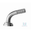 Espigão Curvo Inox 3/8” para porcas de 5/8" para Chopp