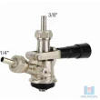 Válvula extratora de Chopp tipo S com Espigão 3/8" chopp e 1/4" para gás