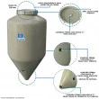 Fermentador Cônico Rotomoldado Bege 150 Litros