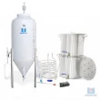 Kit Cervejeiro 2 Caldeirões com Fermentador Cônico 60 Lt