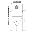 Pé Inox para Fermentador Rotomoldado 25 Litros