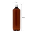 Pacote 78 Garrafas Pet Slim 1 Litro Âmbar C/ Tampa