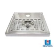 Bandeja Pingadeira em Inox com Gela Copos - 400mm x 400mm x 40mm