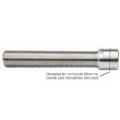Prolongador p/ Torneira de Chopp - Rosca G5/8" X 15 cm - Sem Flange - Aço Inox